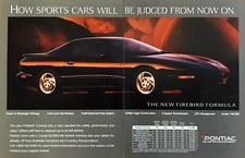 1993 Pontiac Firebird Formula Coupe photo "Sets a New Standard" 2-page print ad