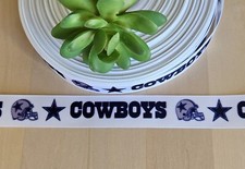 7/8" 1YD Dallas Cowboy Grosgrain Ribbon Cheer Bow Ribbon