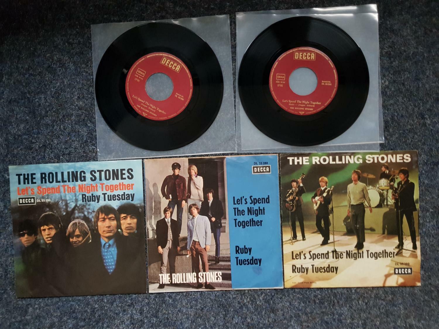 7"" Single Vinyl Rolling Stones - Let's spend the night together 3 DIFFERENT COVE