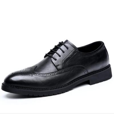 Men's Korean Business Casual Shoes Pointy Toe Fashion Wedding Lace Up Pumps  New