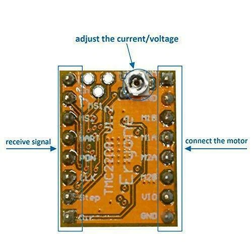 5 pcs TMC2208 V1.2 3D Printer Stepper Motor Driver Module With Heat Sink Screw - Image 2 of 4