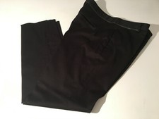  750 NWOT Auth VERSACE ZipperTrim Blk Cotton Trousers DressPants 54/44 38waist