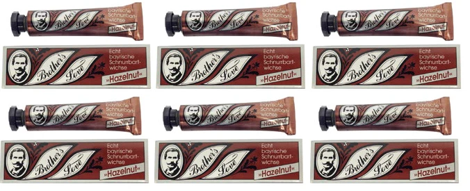BROTHER´S LOVE Bayrische Bartwichse Brother's Love 6 x 10ml Schnurrbartwichse | Hazelnut