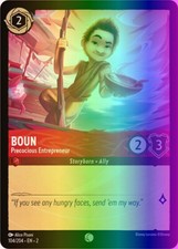 Lorcana Boun - Precocious Entrepreneur 104/216 Rise of the Floodborn LP FOIL