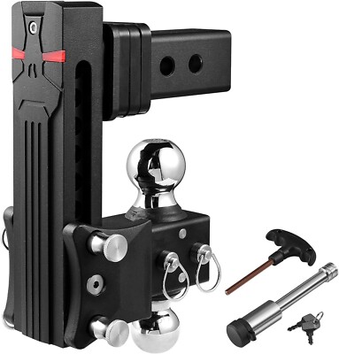 Airbird 2'' Receiver Adjustable Trailer Hitch Ball Mount 2'' &2-5/16'' Ball 7'' Drop