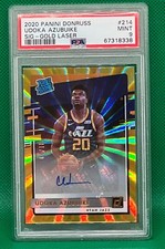 2020 Panini Donruss Gold Laser Signatures /10 Udoka Azubuike #214 RC Auto PSA 9;