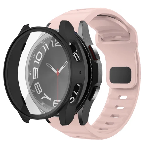 Band + Case Cover For Samsung Galaxy Watch 7/6/5/4/FE 40/44mm Silicone Strap - Picture 23 of 30