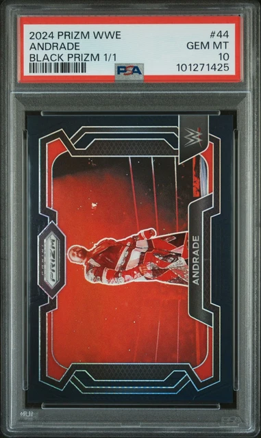 2024 Prizm WWE Andrade Black Prizm 1/1 #44 PSA 10
