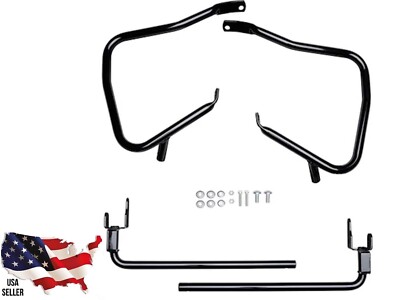 BLACK HARLEY SADDLEBAG CRASH BAR GUARDS 90202508 STREET ROAD GLIDE CVO 2023-2025
