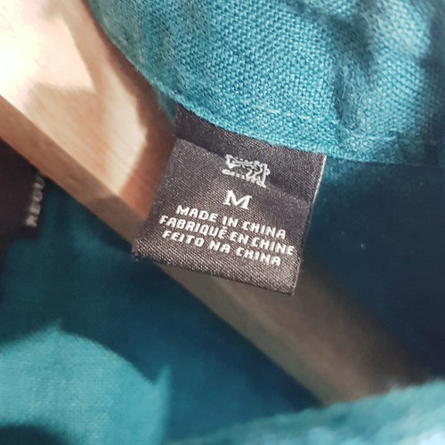 SCOTCH & SODA Mens Size M Teal Long Sleeve Linen Shirt - Picture 5 of 8
