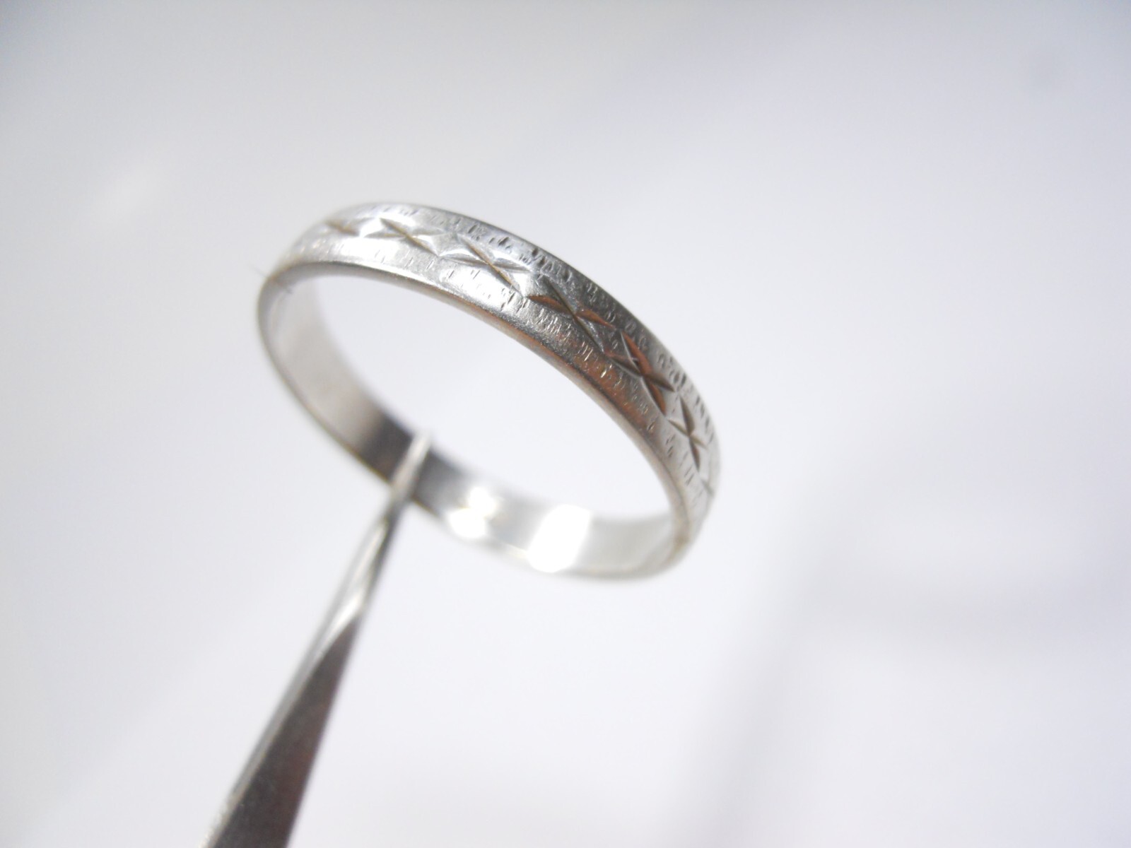 VINTAGE XXX PATTERN STACKABLE DESIGNERS STERLING … - image 1