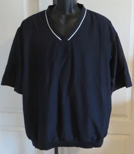 Mens Light Weight Cutter & Buck Short Sleeve Pullover Gold Warmup Jacket Large