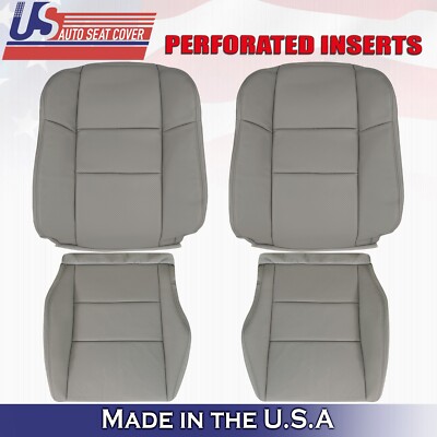 2007 to 2012 For Acura RDX 2x Top & 2x Bottom Synthetic Perf Leather Covers Gray