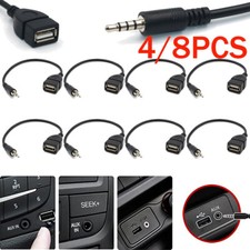 4/8X 3.5mm Male Audio AUX Jack to USB 2.0 Type A Female OTG Converter Adapter