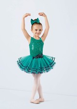 New, Weissmans Break This Down Emerald Tap, Ballet, Jazz Dance Costume XSC/SC/IC