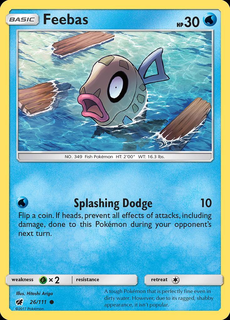 Pokemon Feebas (26/142) Crimson Invasion LP REVERSE HOLO
