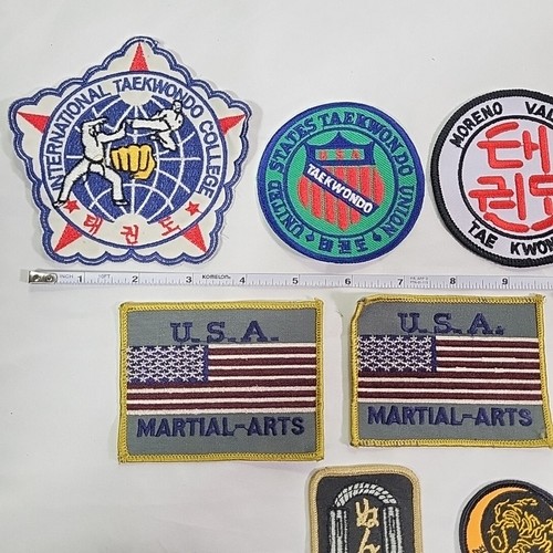 Vtg 80s EMBROIDERED lot of PATCHES martial arts TAE KWON-DO tae kwon korea C1 - Picture 2 of 6