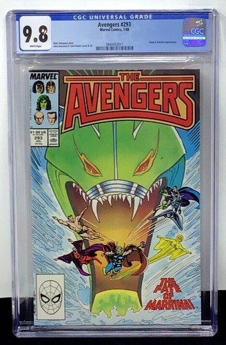 MARVEL COMICS AVENGERS 293 CGC 9.8 KANG AND MARRINA APPEARANCE