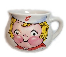 2 Campbell's Soup Kids Collectible Mugs/Cups/Bowls Houston Harvest Vintage 1998