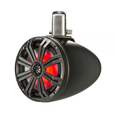 Kicker Marine Audio Boot Wakeboard Turm Lautsprecher Paar 8 Zoll schwarz