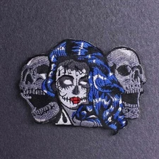 Day of the Dead Día de Muertos Calavera Sugar Skull Patch - Iron On/Sew On