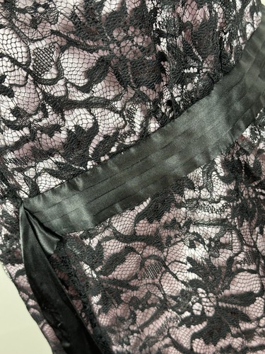 Motherhood Maternity Women Stretchy Cap Sleeve Tie Front Lace Peplum Top Black M - Picture 6 of 7