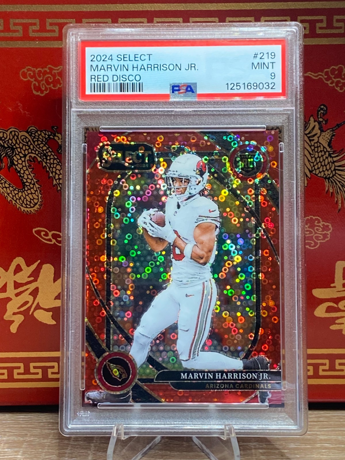 2024 Panini Select  Club Level Red Disco Marvin Harrison Jr. #219 PSA 9 19/49 RC