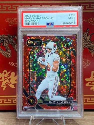 2024 Panini Select Club Level Red Disco Marvin Harrison Jr. #219 PSA 9 19/49 RC