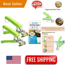Versatile Kitchen Tongs 2 Pack - Non-Slip Hot Plate Gripper for All Cookware