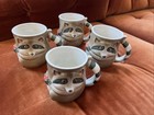 Fitz And Floyd Set of 4 Raccoon Mugs 1980