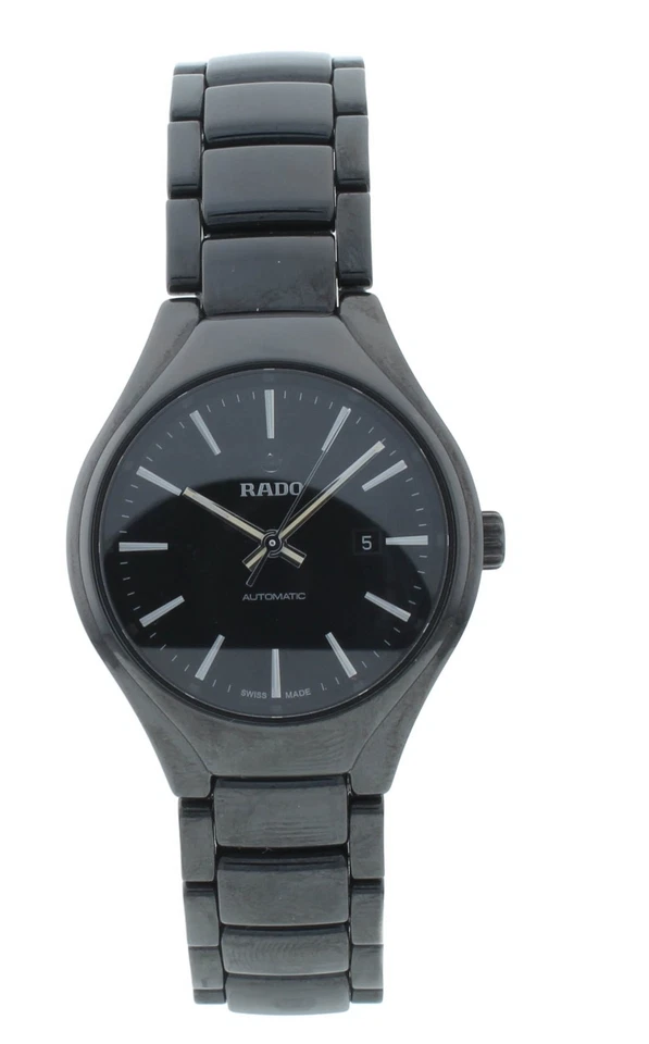 Rado True 30mm Automatic Black Dial Ceramic Ladies Watch R27242152