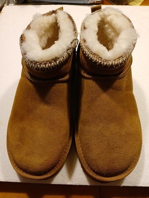 Mexx Womens  Leather Boots With Sheep Skin Lining Sz 8