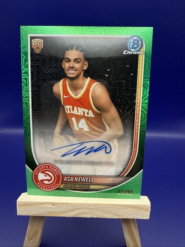 2025/26 BOWMAN BASKETBALL ASA NEWELL  Chrome Mega Mojo Green /99 RC AUTO