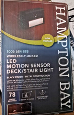 Hampton Bay Wireless LED Motion Sensor Deck Stair Light Low Voltage Black