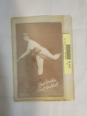 1939-46 Exhibits Salutation Set-Break Carl Hubbell/Best Wish LOW GRADE (filler)