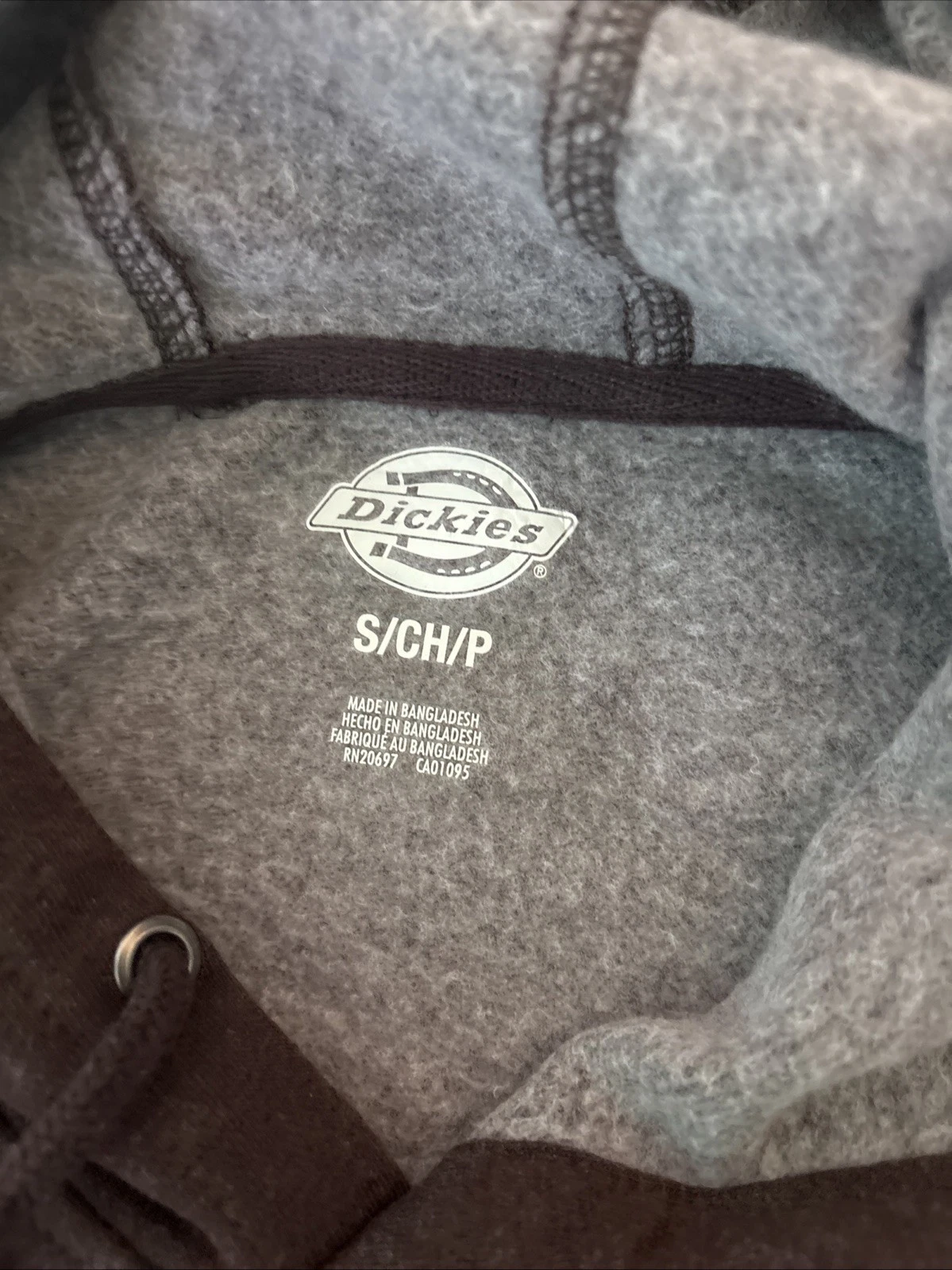 VETEMENTS Felpa Dickies donna S marrone boxy abbigliamento da lavoro grafica felpa con cappuccio