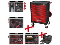 KS Tools 897.7515 Ecoline Schwarz/Rot Werkstattwagen Mit 7 Schubladen Und 515 Pr