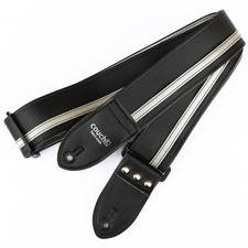RACER X GUITAR STRAP Made in USA Guitar Straps Black & Silver