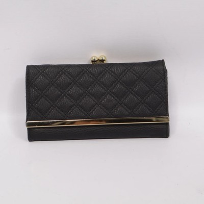 Atmosphere, Portemonnaie, Schwarz, Karo, 19 cm, 10 #XrH