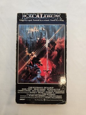 Excalibur 1981 VHS 1991 John Boormans Warner Home Video Tape Orion Pictures 