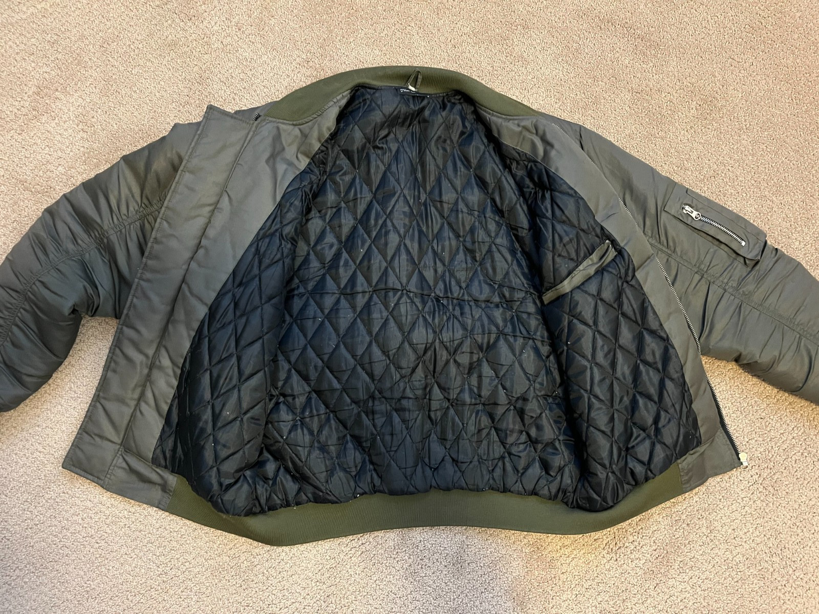 Classic Bomber Jacket Medium Green - image 8
