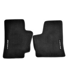 Fit For 94-01 Ram Black Nylon Floor Mat Carpet Front 2pcs W White Sport