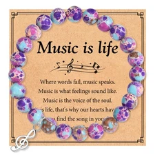 Music Gifts for Women, Music Themed Gifts for Music Lovers, Music Notes Bracelet