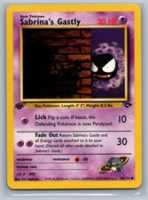 Sabrina's Gastly (96) Gym Challenge #096/132 Common 1st Edition LP Pokemon