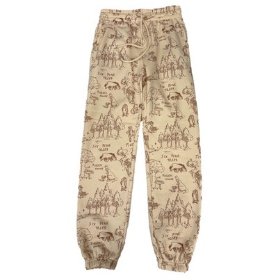 Disney Winnie the Pooh Womens Beige Tigger Joggers Sweat Pants Sweats