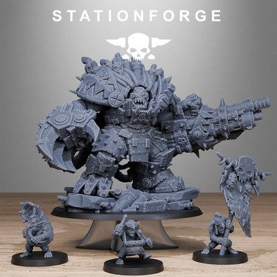 Orkaz Grand Nutta V3 Grimdark 3D Printed Miniatures Station Forge 16k