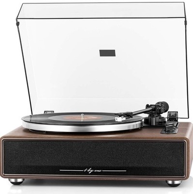 1 by One Plattenspieler High-Fidelity-Riemenantriebssystem mit Bluetooth
