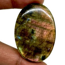 76.5 Cts Natural Labradorite 43x30mm Oval Cabochon Loose Pendant Size Gemstone