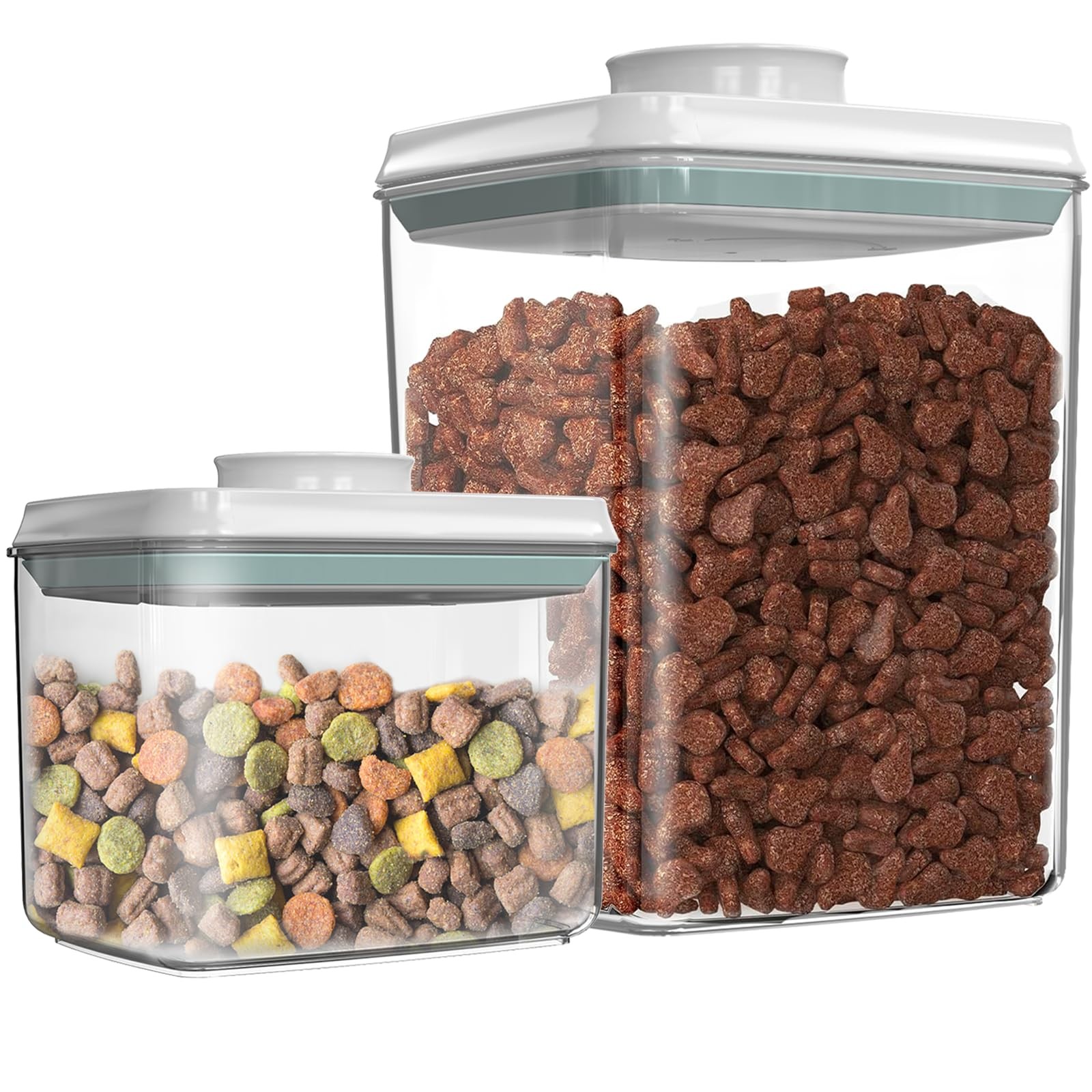 Dog Treat Container Airtight Dog Treat Jar for Pets, 2 Pack (1.3 Qt & 2.2 Qt)...
