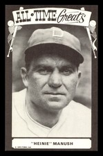 1973 TCMA All-Time Greats Heinie Manush Dodgers NEAR MINT *d1